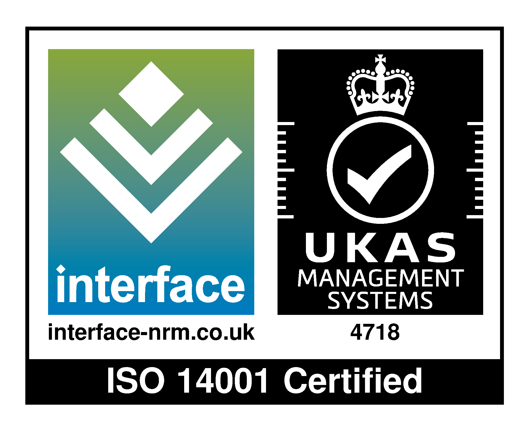 Interface UKAS ISO 14001 Certified Logo